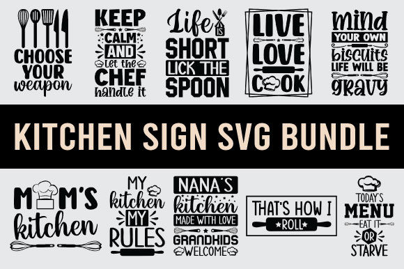 Reviewing the Funny Kitchen Sign SVG Bundle for Embroidery